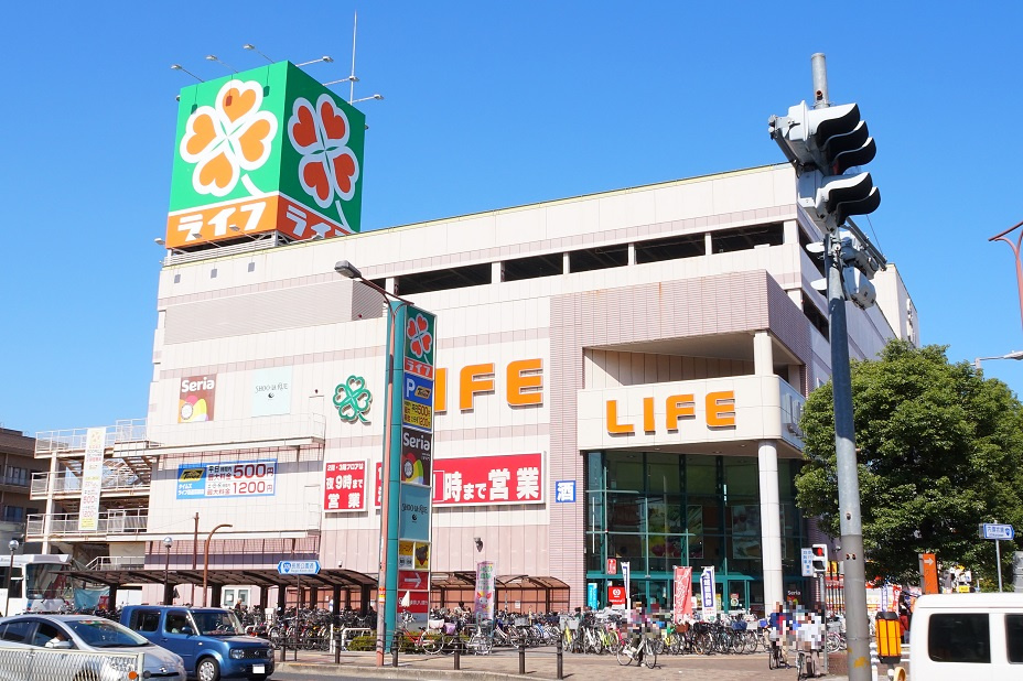 【スーパー】ライフ喜連瓜破店まで640ｍ