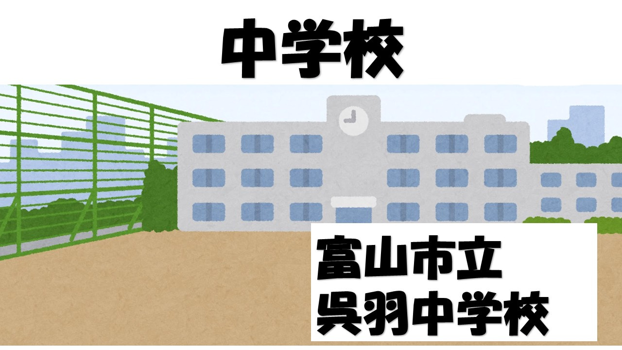 【中学校】富山市立呉羽中学校まで376ｍ