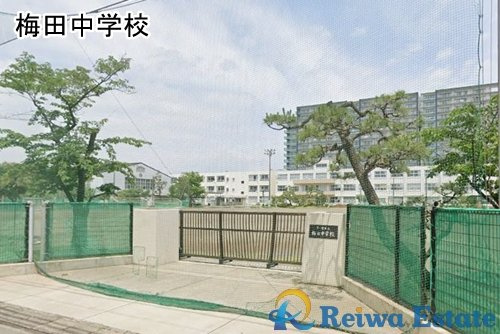 【中学校】茅ヶ崎市立梅田中学校まで140ｍ
