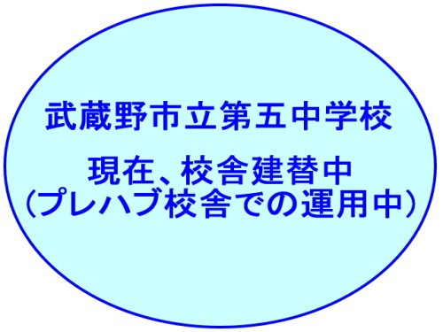 【中学校】武蔵野市立第五中学校まで387ｍ