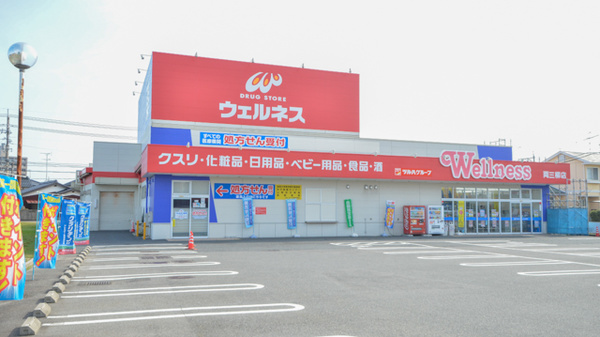 【ドラッグストア】ドラッグストアウェルネス　両三柳店まで843ｍ