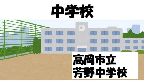 【中学校】高岡市立芳野中学校まで2852ｍ
