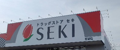 【ドラッグストア】ドラッグストア　セキ　笠縫店まで420ｍ
