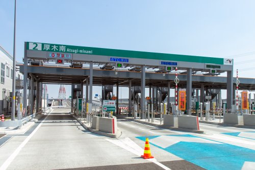 【その他】新東名高速道路　厚木南IC　上り　出口まで1424ｍ
