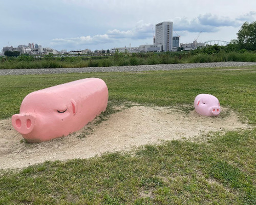 【公園】多摩川河川敷ブタ公園まで75ｍ