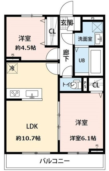 【アムール　イソベの間取り】