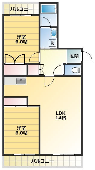【エスポワールいずみ野の間取り】