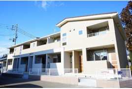 安達郡大玉村玉井のアパートの外観