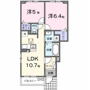 福津市津屋崎のアパートの間取り