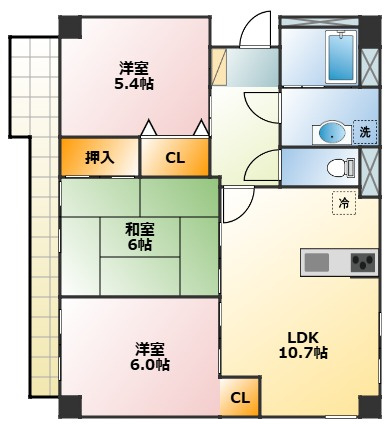 ソサエティ服部の間取り
