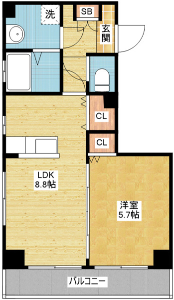 【Ju・Ju　| 名古屋市の賃貸ならMy賃貸の間取り】