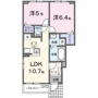 鹿黒アパート　Ｃの間取り