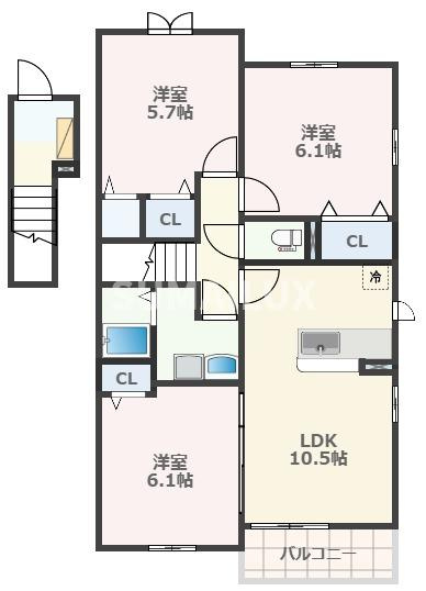 熊本市南区御幸笛田5丁目&nbsp;2階建&nbsp;築8年のイメージ