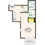 仙台市泉区八乙女中央のアパートの間取り