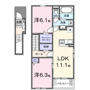 ボンシャンス　Ｂの間取り