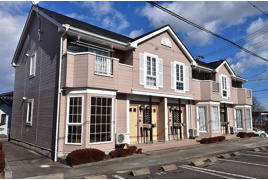 本宮市青田のアパートの外観