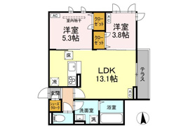 Ｄ－ＲＯＯＭ荒井1丁目の間取り