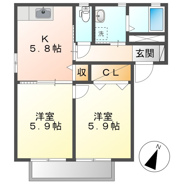 倉敷市酒津&nbsp;2階建&nbsp;築23年のイメージ