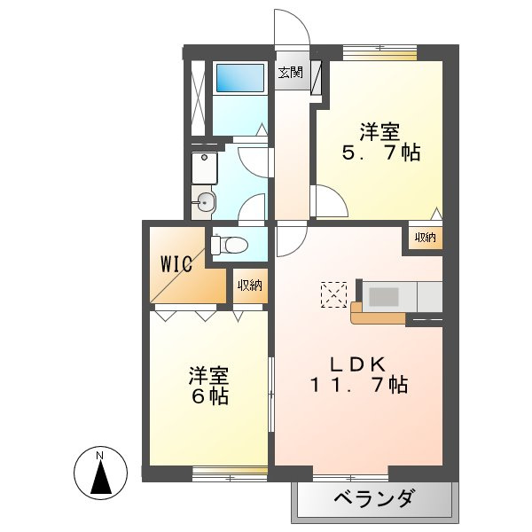 クレセント北郷　Ｂのイメージ