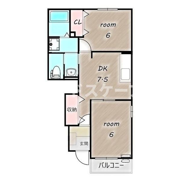 【クレアトゥール　Ａの間取り】