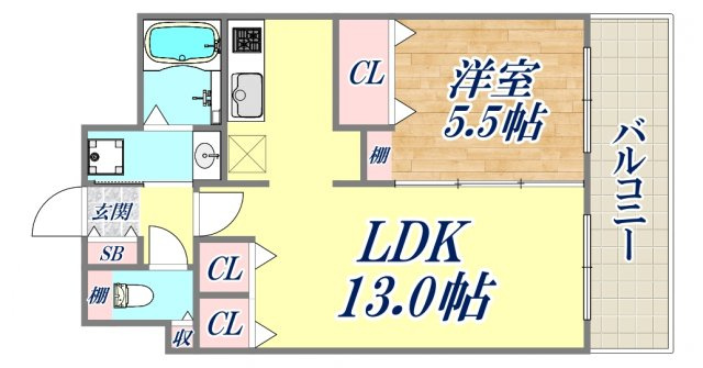 グリーンテラス尼崎の間取り