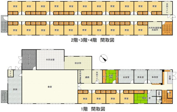 【ジョイタウンはるひ　一棟貸寮の間取り】