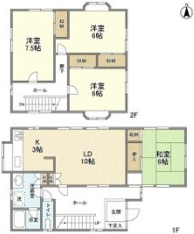 【古江台2丁目貸家の間取り】