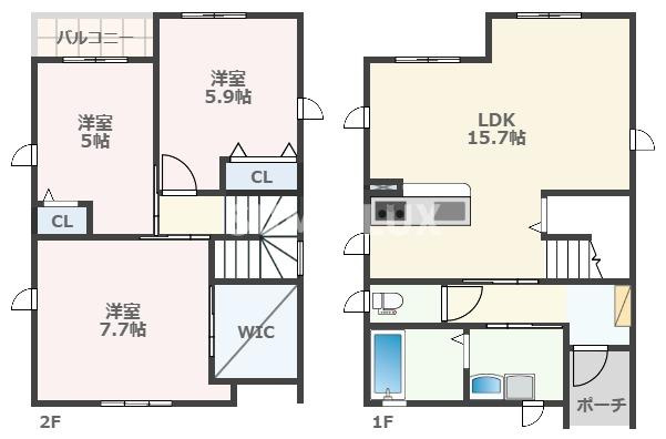 熊本市東区三郎2丁目&nbsp;2階建&nbsp;築11年のイメージ