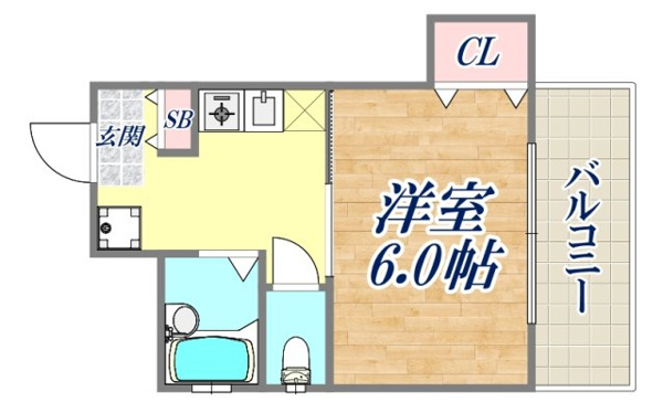 プラーフ湊川の間取り