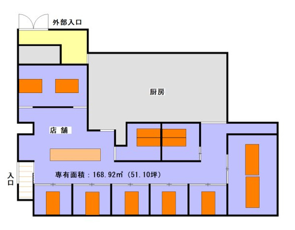 【高山市花里町の店舗一部の間取り】