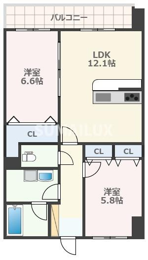 熊本市中央区渡鹿7丁目&nbsp;10階建&nbsp;築6年のイメージ