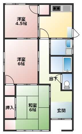 【沖代貸家の間取り】