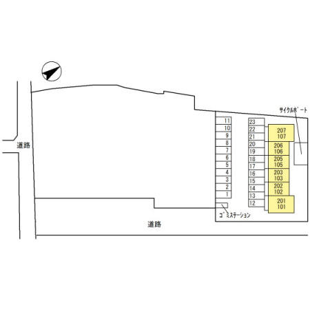 【プレミアム九番館の区画図】