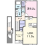 エクセラン　依井　Ａの間取り