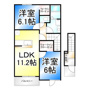 プリムローズ　Ｂの間取り