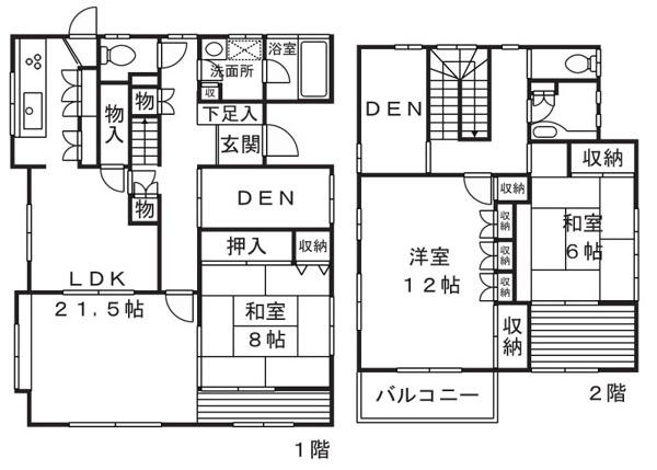【下作延1丁目戸建ての間取り】