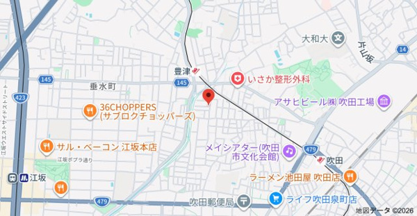 【吹田市泉町５丁目戸建ての地図】