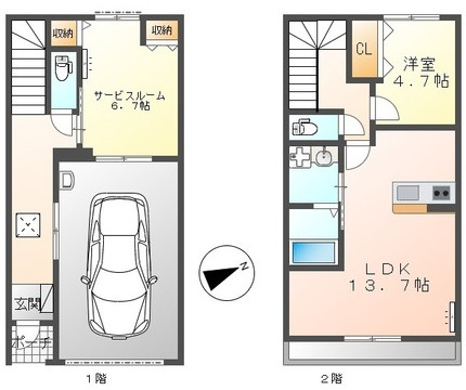 【G・シエルクレールの間取り】