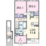 糟屋郡須惠町大字植木のアパートの間取り