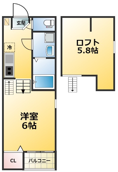 セゾン関目高殿の間取り