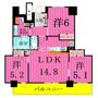 ライオンズタワー柏の間取り