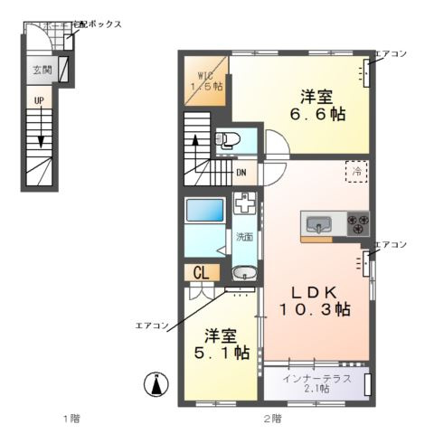 (仮称)　野田市七光台Ｂ棟アパートのイメージ