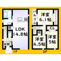 サンラプロ霧ヶ丘Ⅱの間取り