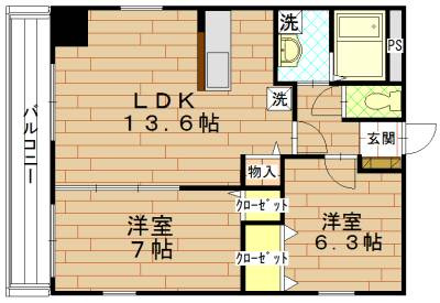 トゥー・ル・モンド京都五条の間取り