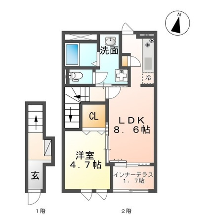 熊本市南区御幸笛田3丁目&nbsp;2階建&nbsp;築7年のイメージ