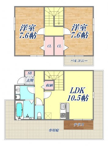 セジュール姫島2の間取り