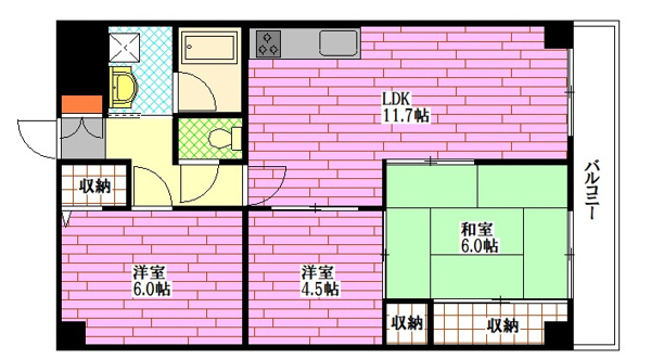 【シャルマン財官Ⅰの間取り】