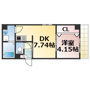 プリエール高井田　仲介手数料無料の間取り