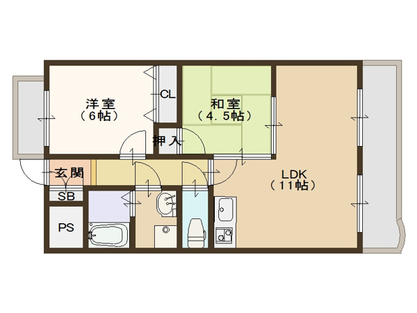レオ住之江公園の間取り