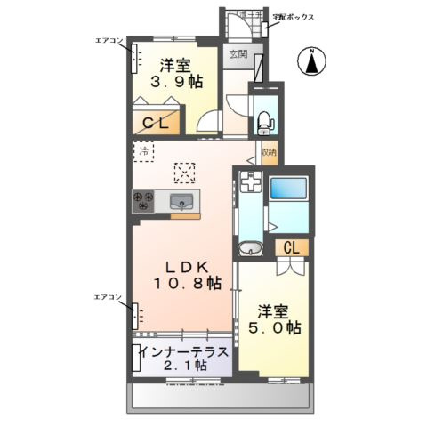 (仮称)　野田市七光台Ｂ棟アパートのイメージ